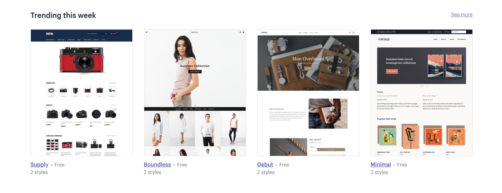 Magento vs Shopify templates